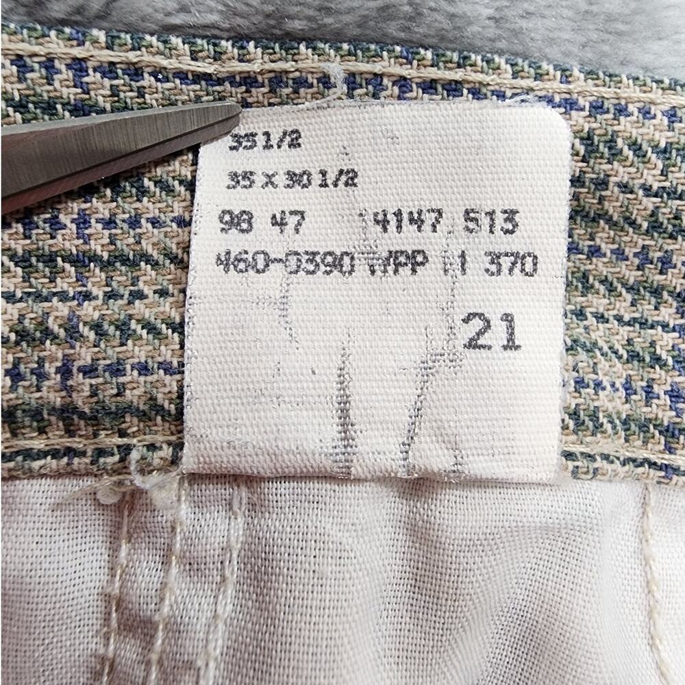 Vintage Lee Casuals Pants Womens 14* Gray Plaid High Rise Pleated Tapered Preppy - Picture 9 of 14